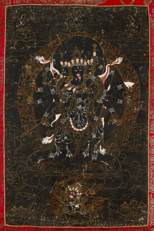 The protective god Samvara in his Srichakra aspect