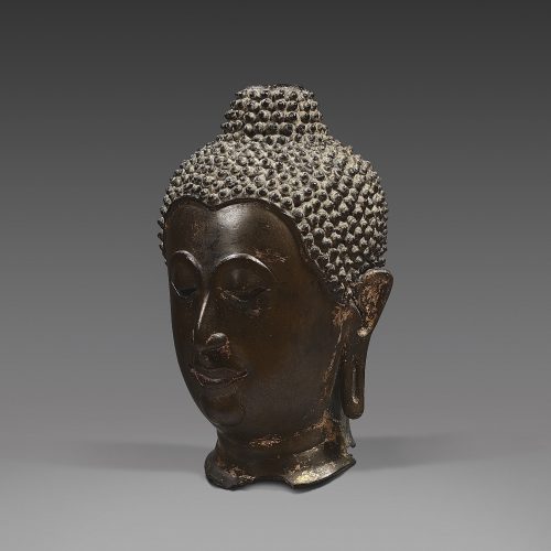Tête de Buddha thaï en bronze – Image 2
