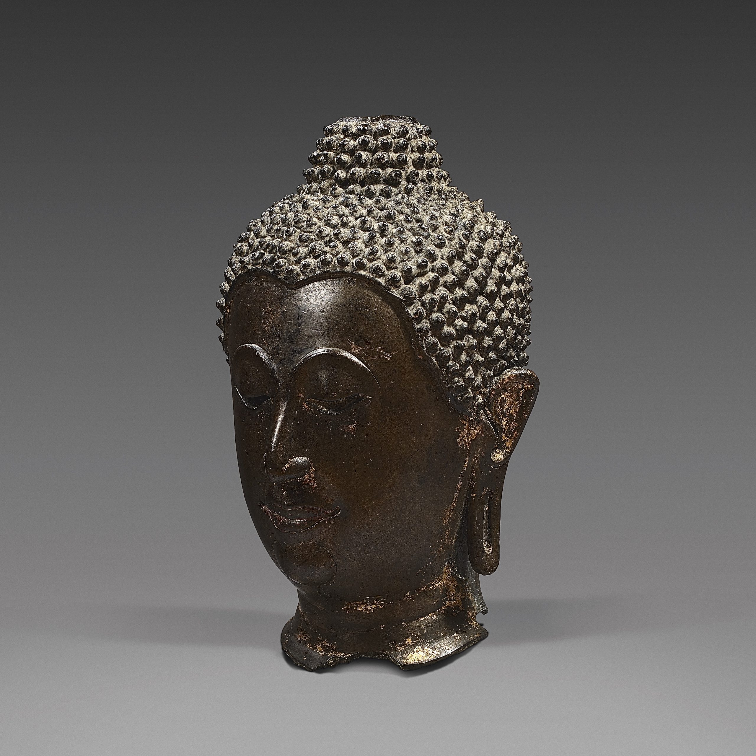 laser Forbrydelse Udvidelse Thai Buddha head in bronze – Galerie d'Art asiatique Hioco