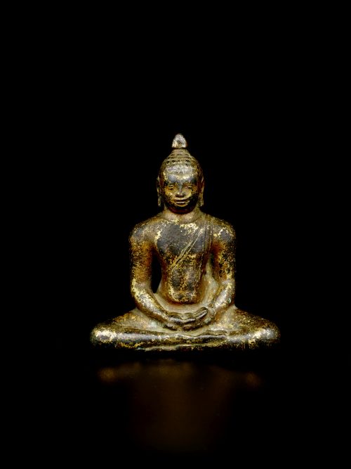 Buddha assis en bronze doré