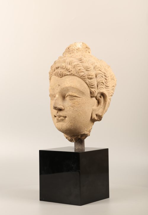 Tête de Buddha en stuc – Image 2