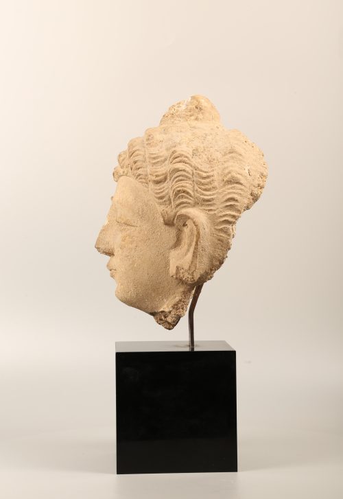 Tête de Buddha en stuc – Image 3