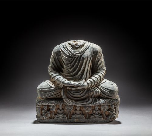 Buddha assis acéphale